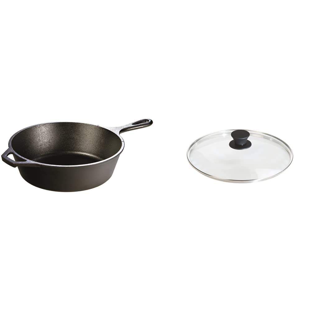 Cast Iron Deep Skillet with Tempered Glass Lid E9262