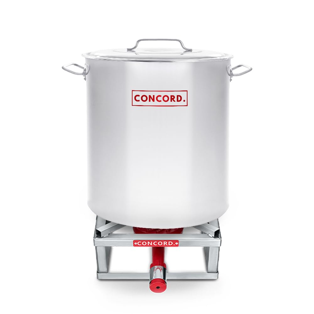 40 Quart Stainless Steel Stock Pot + 12" Stainless Steel Single Propane Stove W593097