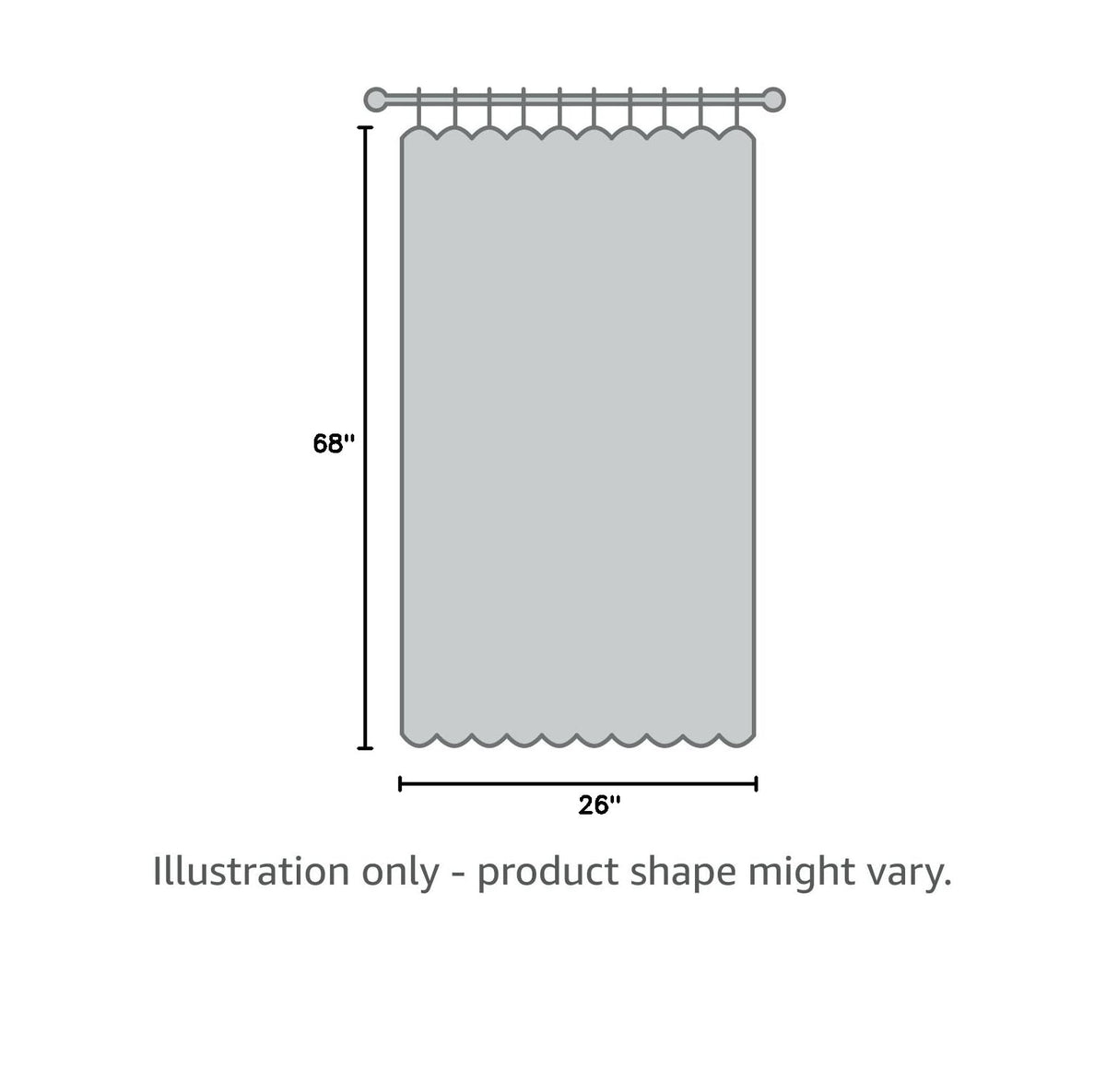 Blackout Tie Up Door Curtain 1 Panel W3527