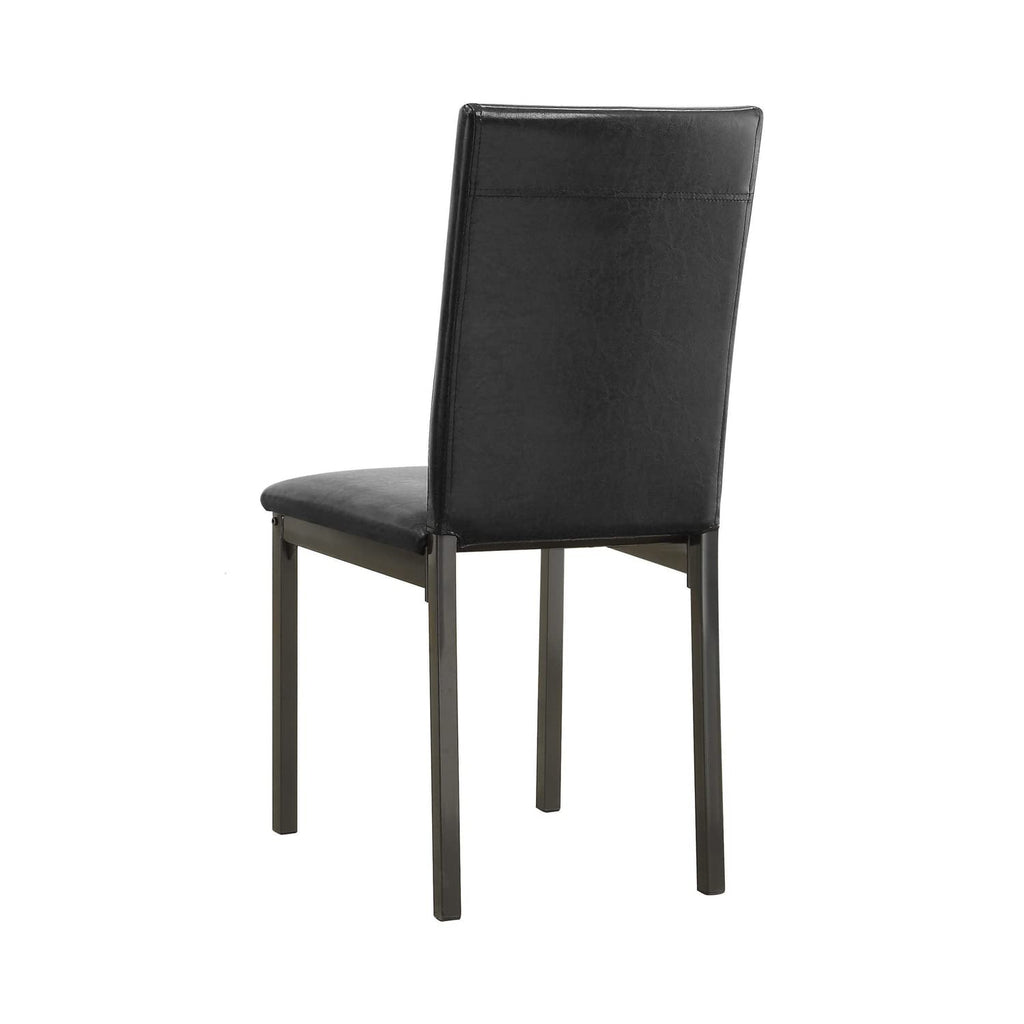 Black Leatherette Dining Chairs Set of 2 F167274