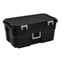 22 Gallon Black Wheeled Plastic Storage Trunk K7016