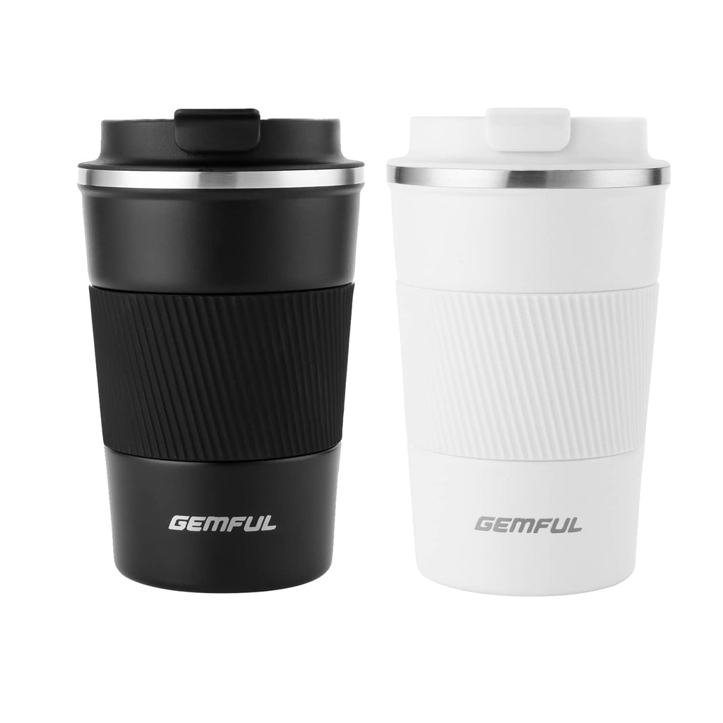 13oz Insulated Stainless Steel Travel Coffee Mugs Set (2 Pack) G9765