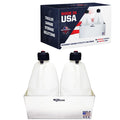 Double Utility Fuel Jug Holder Storage Rack Shelf - Holds Two 5-Gallon Jugs - Anti-Rusting Aluminum U814779