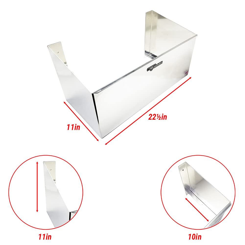 Double Utility Fuel Jug Holder Storage Rack Shelf - Holds Two 5-Gallon Jugs - Anti-Rusting Aluminum U814779