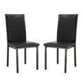 Black Leatherette Dining Chairs Set of 2 F167274