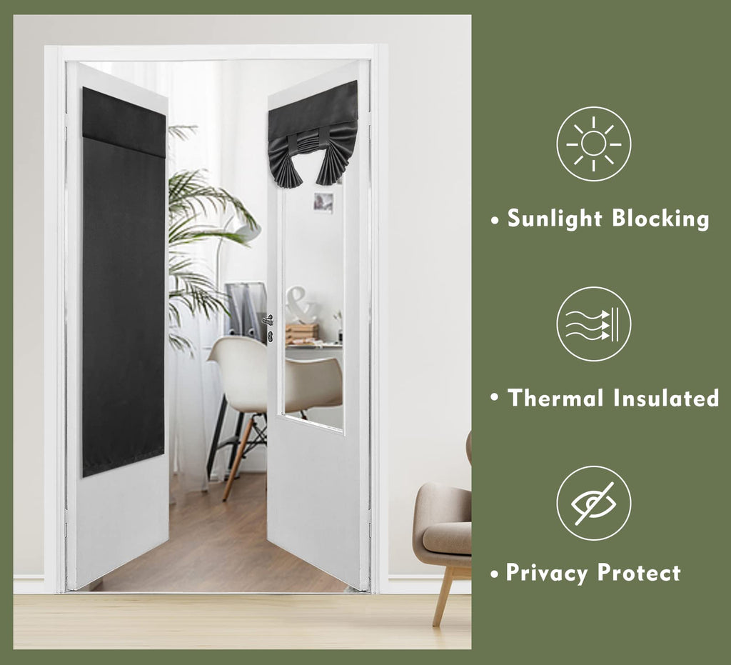 Blackout Tie Up Door Curtain 1 Panel W3527