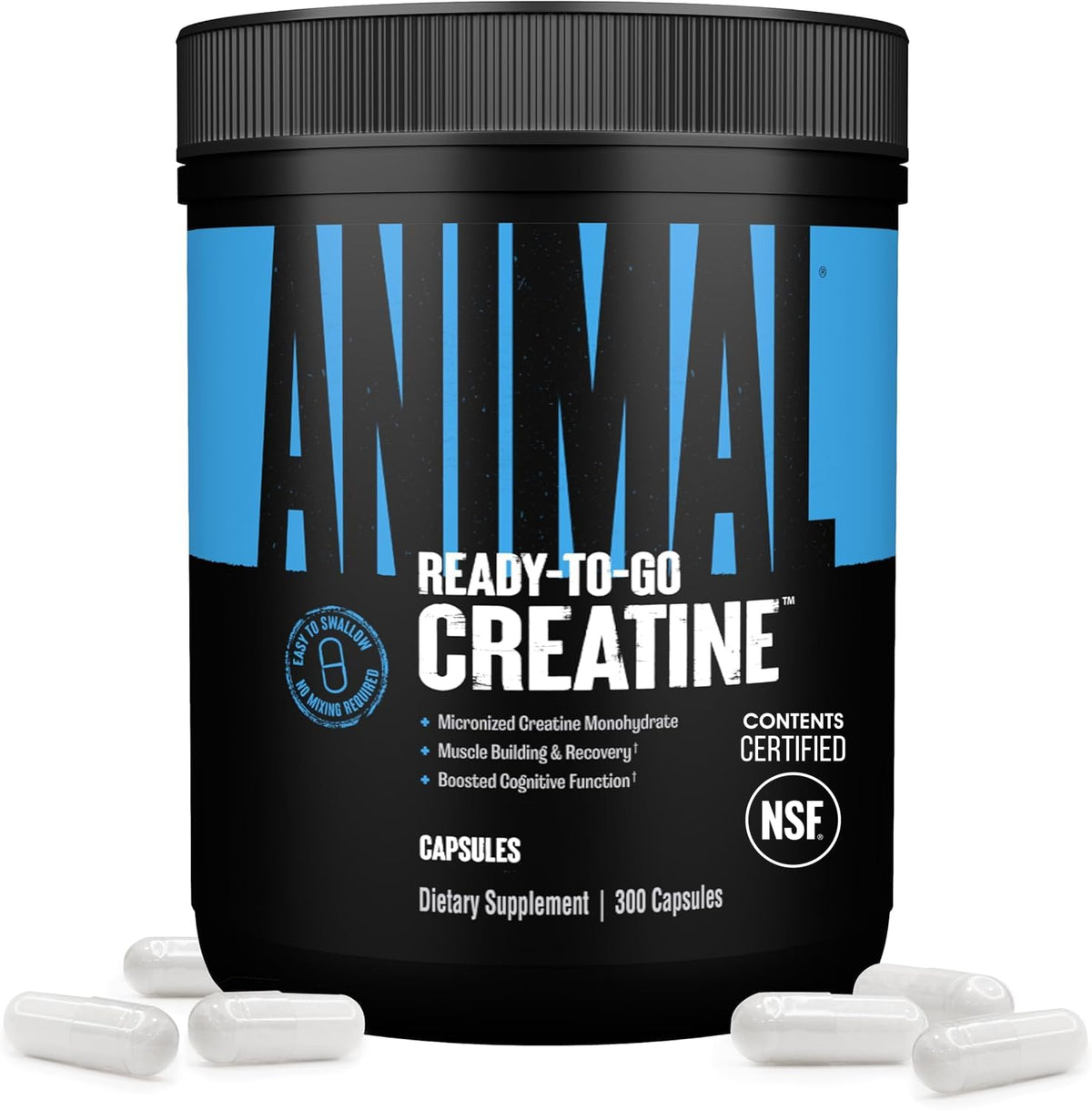 Creatine Monohydrate Powder Capsules 300 Count B2106