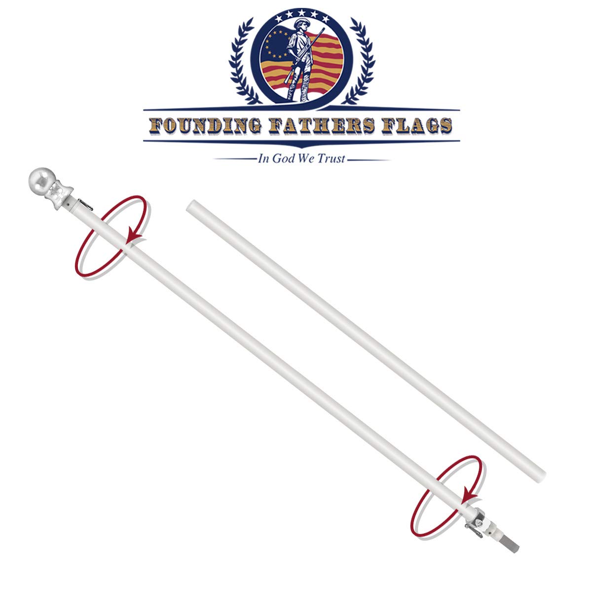 6ft Spinning Flag Pole H40136