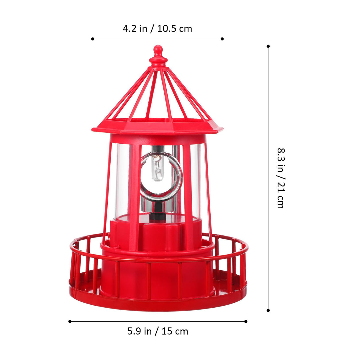 Rotating Metal Solar Lighthouse V600551