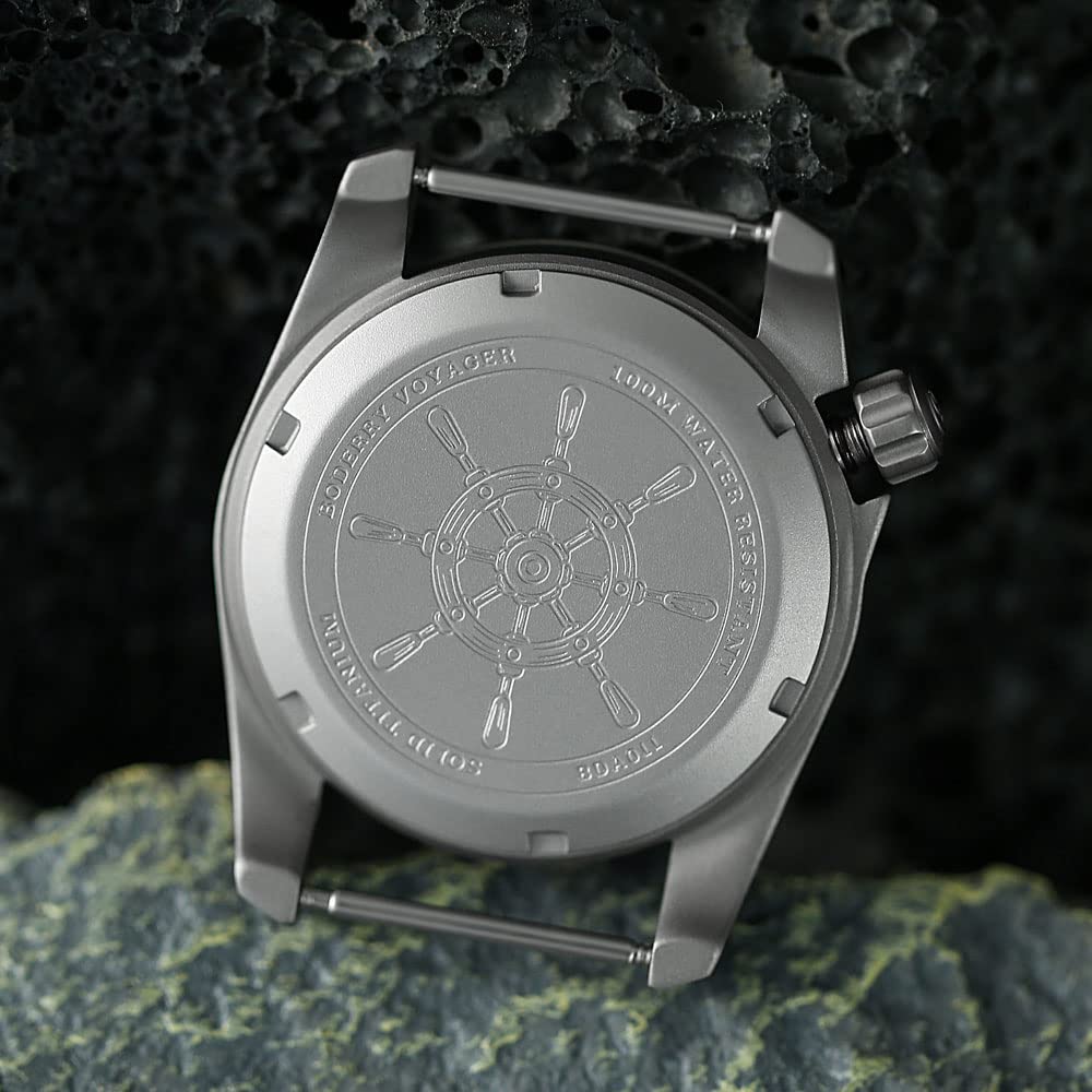Titanium Automatic Field Watch 40mm Day Date 100M Waterproof Nylon Strap O968
