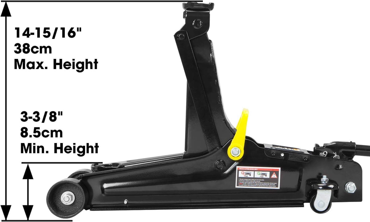 2.5 Ton Low Profile Hydraulic Trolley Jack, Black J476