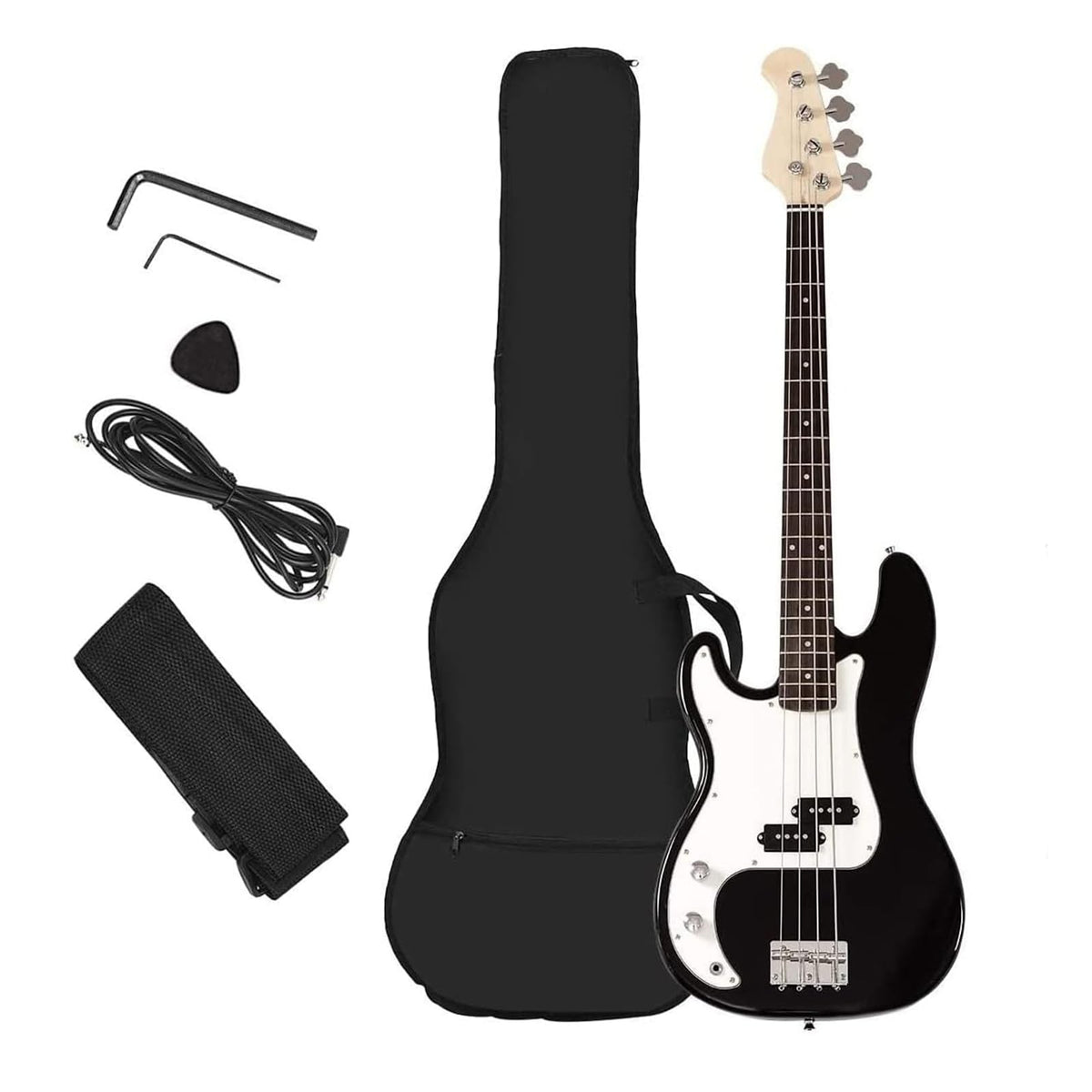 Full Size 4 String Electric Bass Guitar with Bag O3064