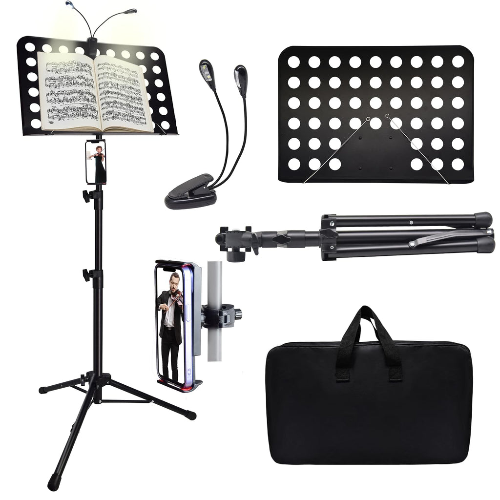 Height Adjustable Sheet Music Stand with Carrying Bag O910