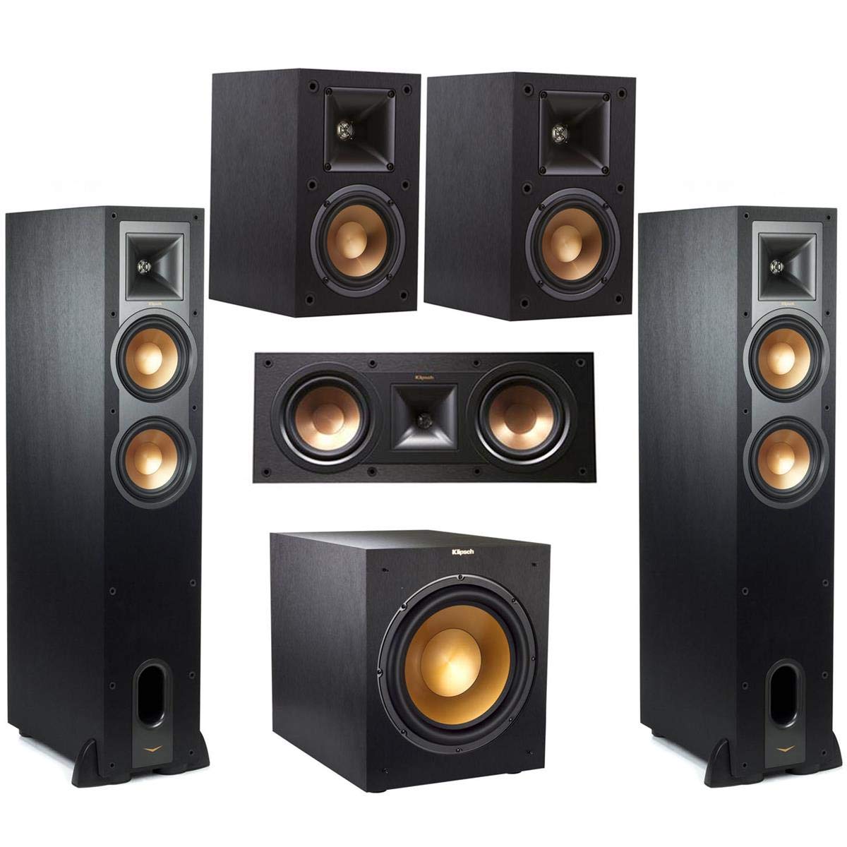 5.1 Home Theater System with Floorstanding, Bookshelf, Channel Speaker and Subwoofer Y7178