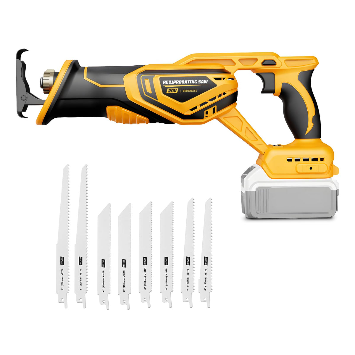 Cordless Brushless Reciprocating Saw with 8 Blades K32658
