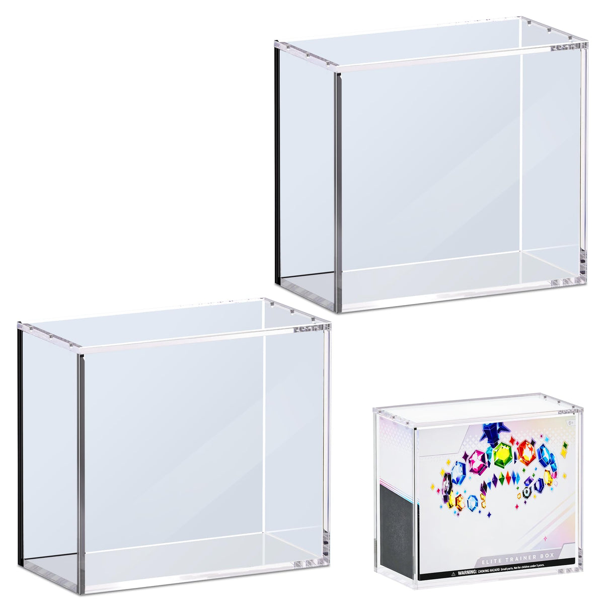 2 PCS 5mm Clear Acrylic Display Case N96373