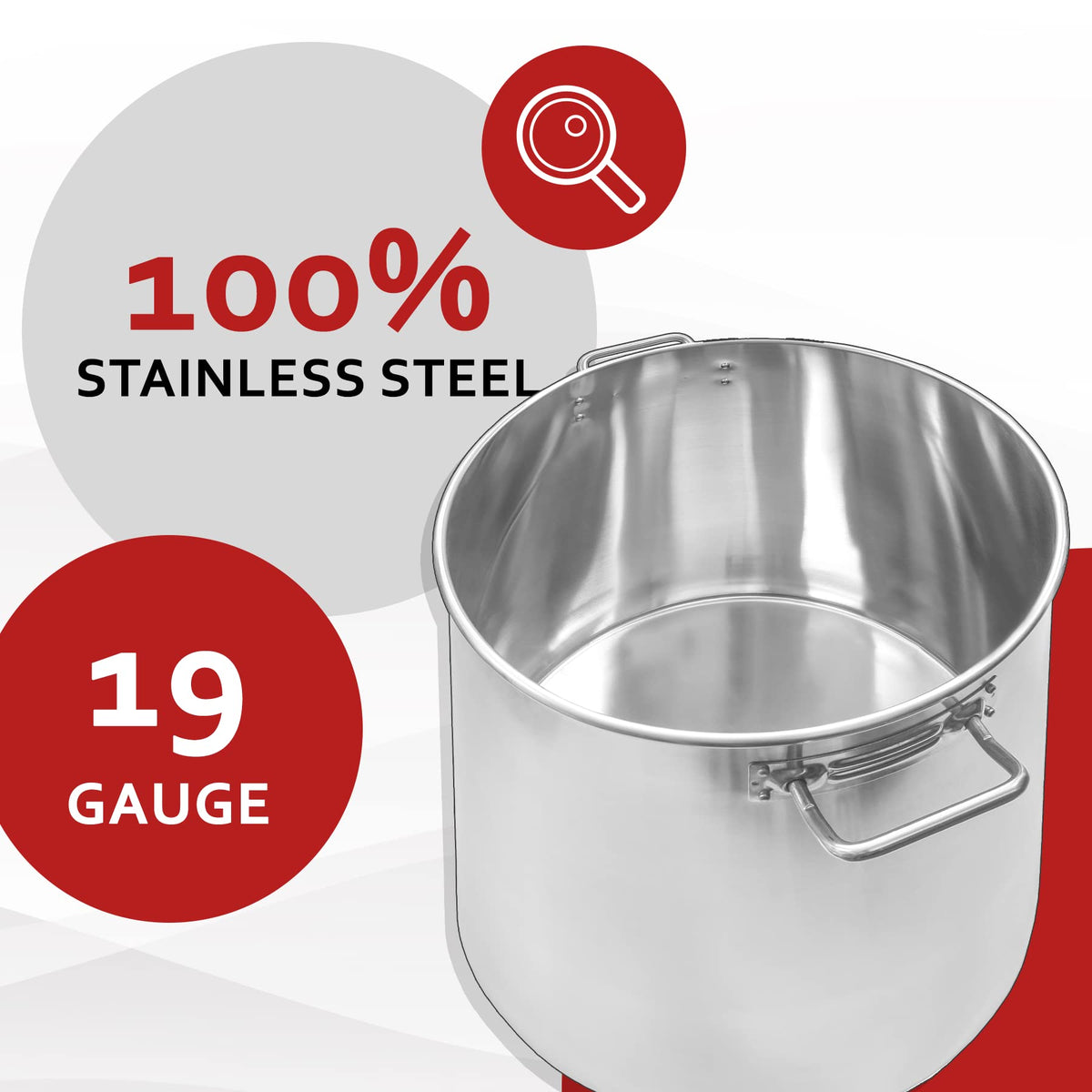 40 Quart Stainless Steel Stock Pot + 12" Stainless Steel Single Propane Stove W593097