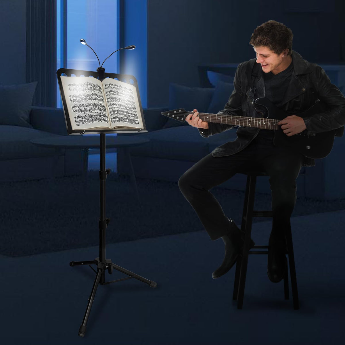 Height Adjustable Sheet Music Stand with Carrying Bag O910