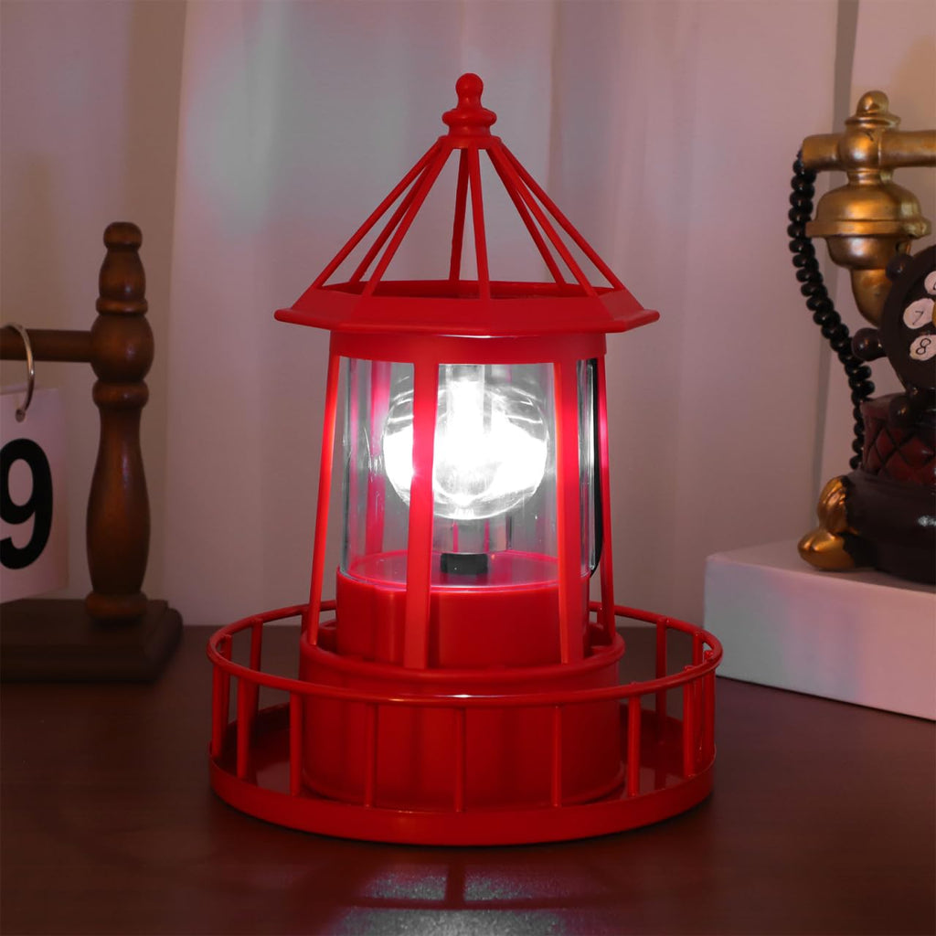 Rotating Metal Solar Lighthouse V600551