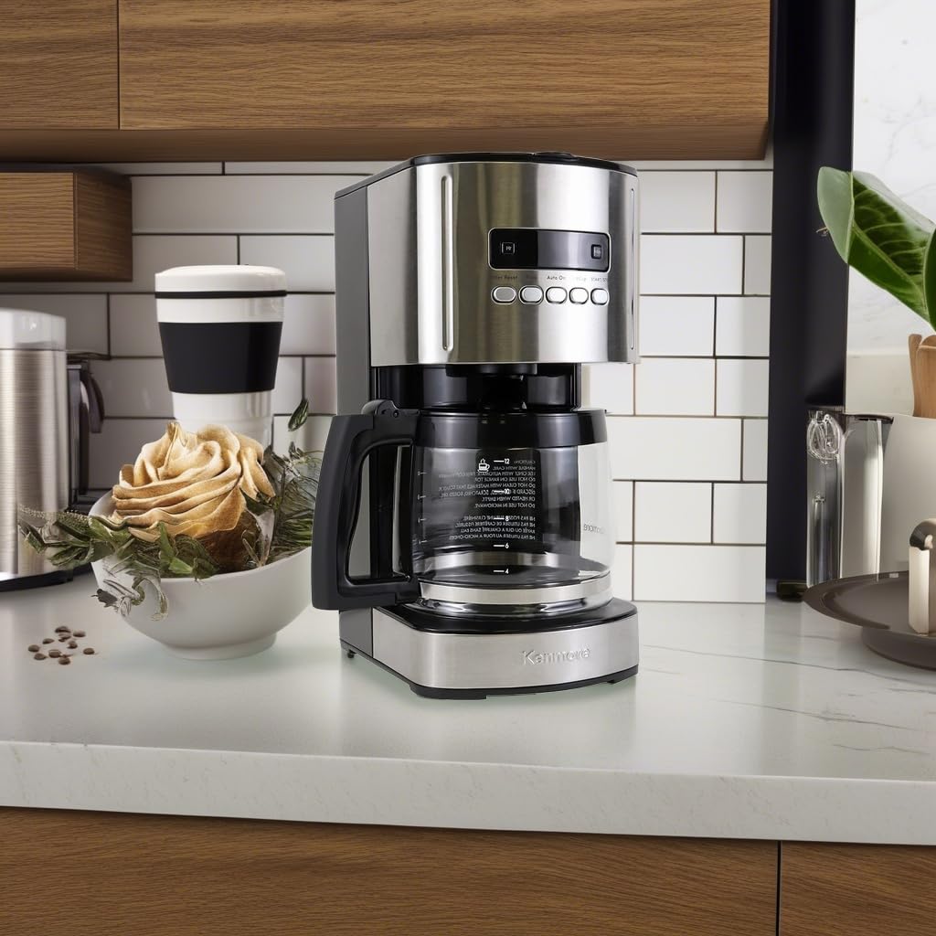 Programmable Drip Coffee Maker with Glass Pot, 12 Cup Black N2762