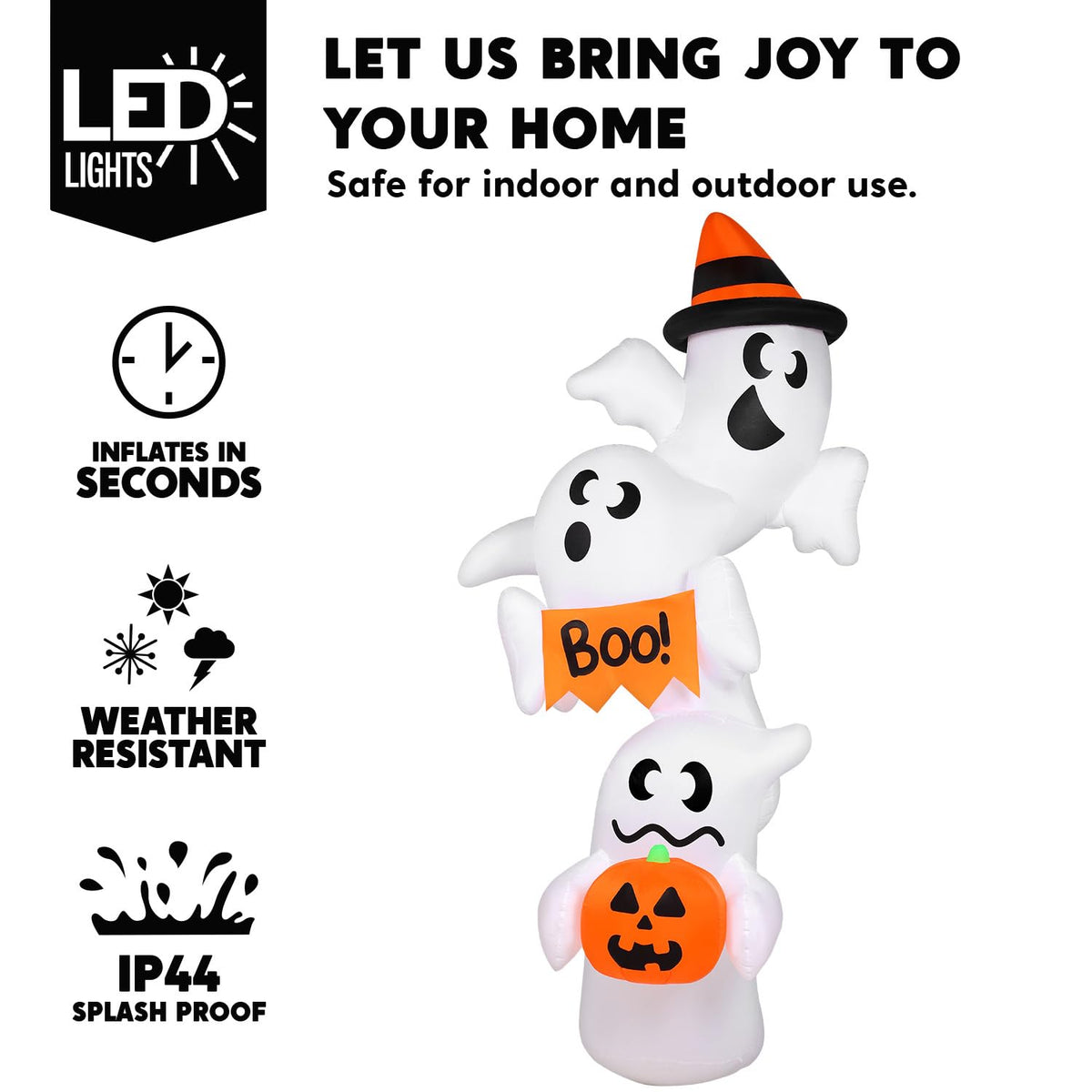 Inflatable Ghost Outdoor Decorations with LEDs F3670