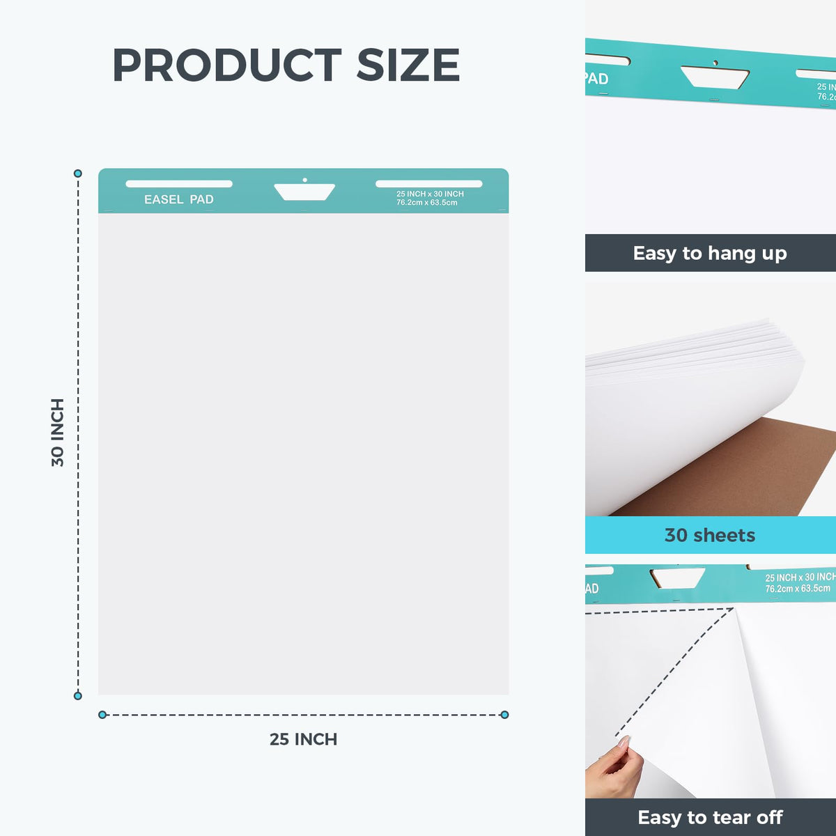 25x30 Inch Sticky Easel Pad, 300 Sheets O30690