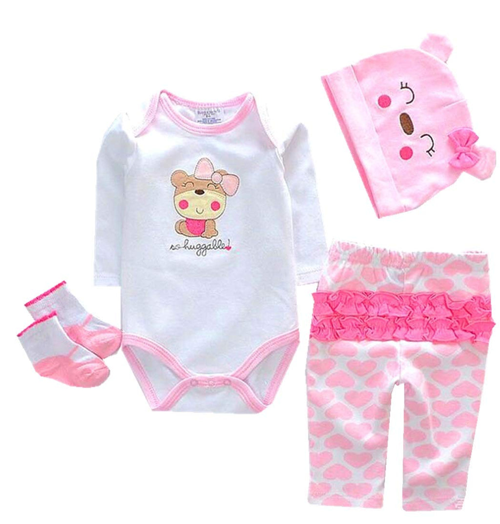Pink Baby Clothes for 20"- 22" Reborn Doll C1206