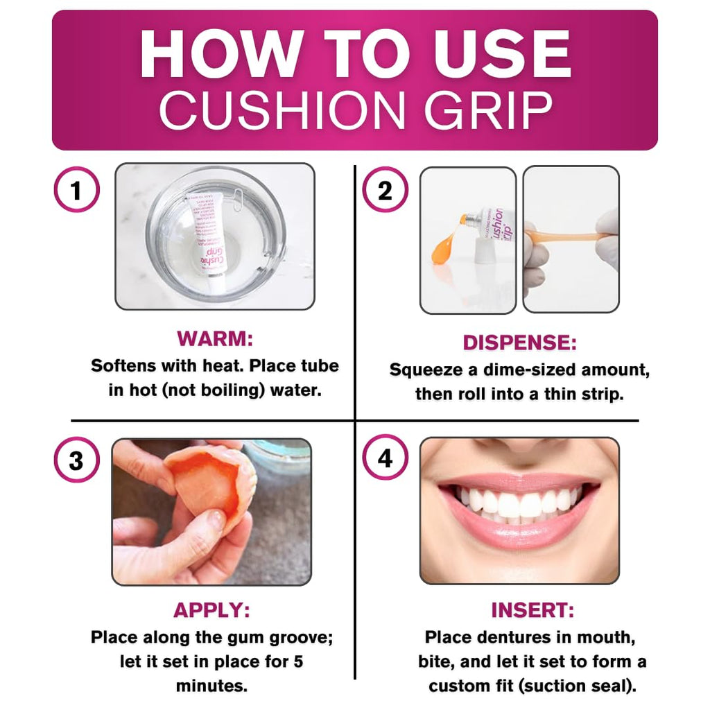 Cushion Grip Thermoplastic Denture Adhesive 1 oz B20209