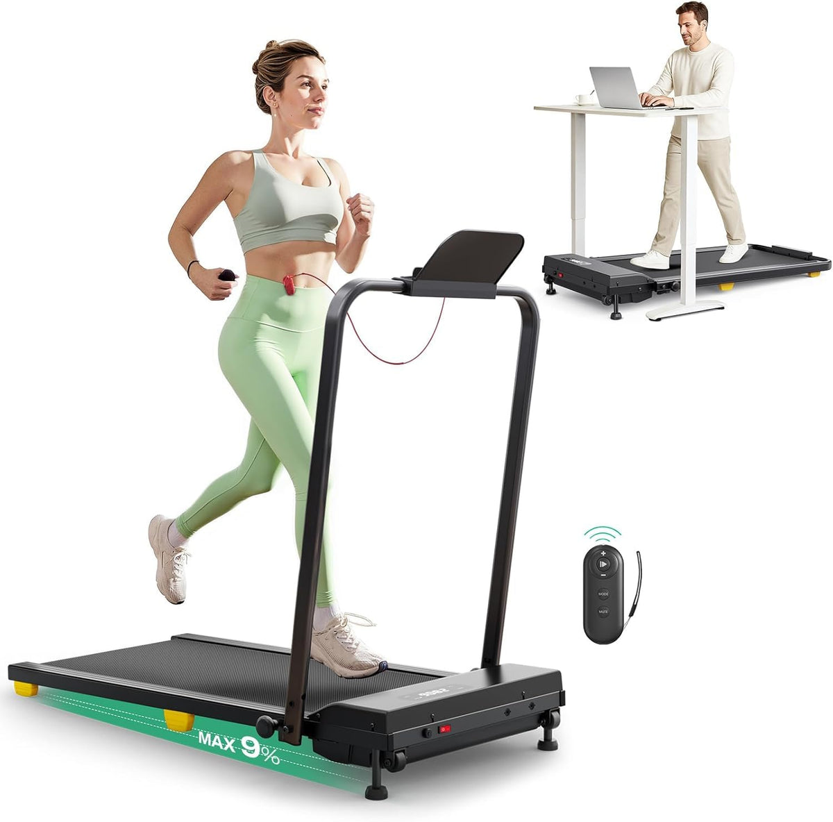 2.5HP Portable Walking Treadmill with Incline V164