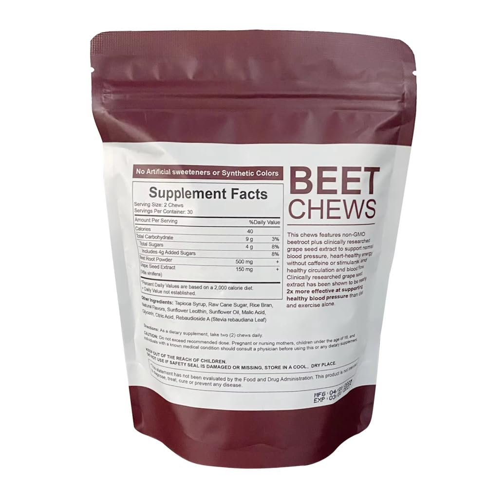 Beet Root Powder Energy Supplement, 60 Count I725593