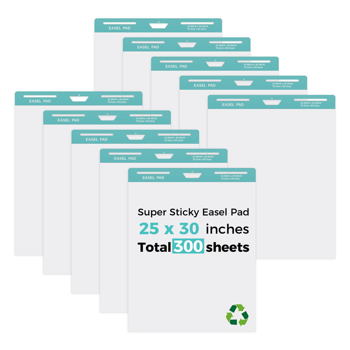 25x30 Inch Sticky Easel Pad, 300 Sheets O30690