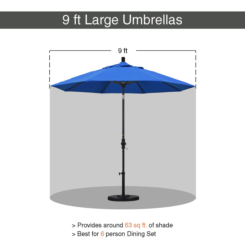 9' Round Aluminum Outdoor Patio Umbrella A33904
