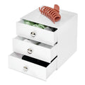 3-Drawer Plastic Vanity Organizer Set White R102885
