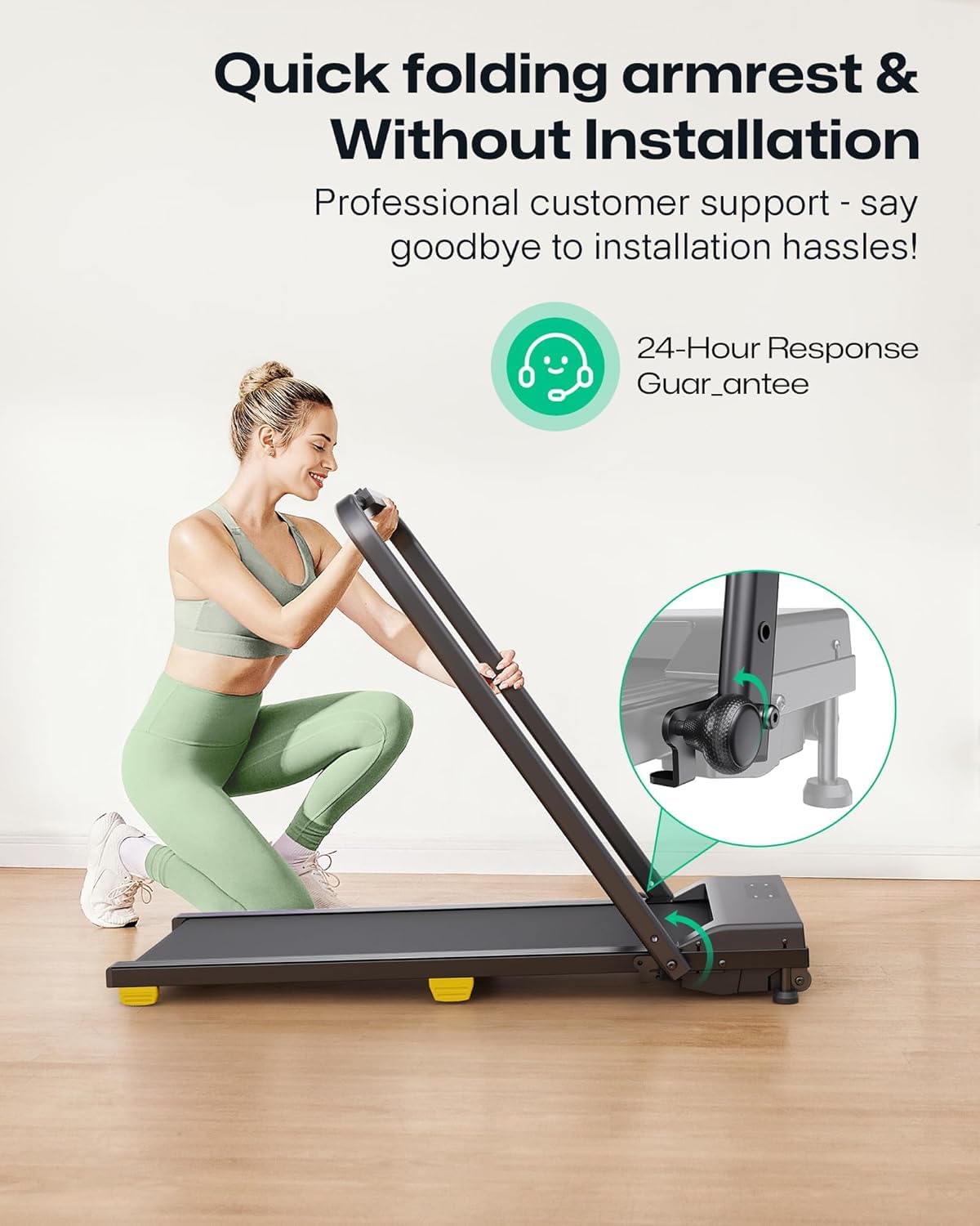 2.5HP Portable Walking Treadmill with Incline V164