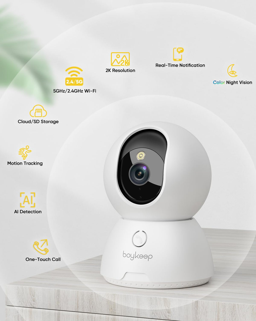2K Indoor Security Camera 2-Pack with Night Vision L5397