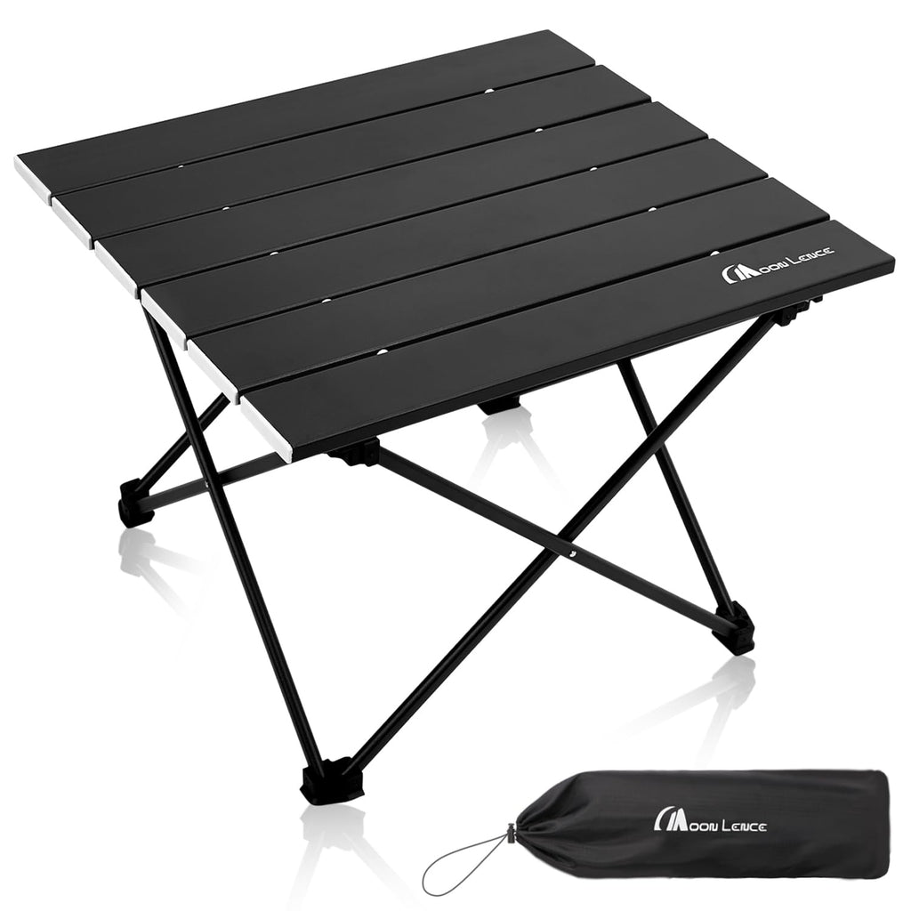 Ultralight Folding Camping Table with Carry Bag Black Q97946
