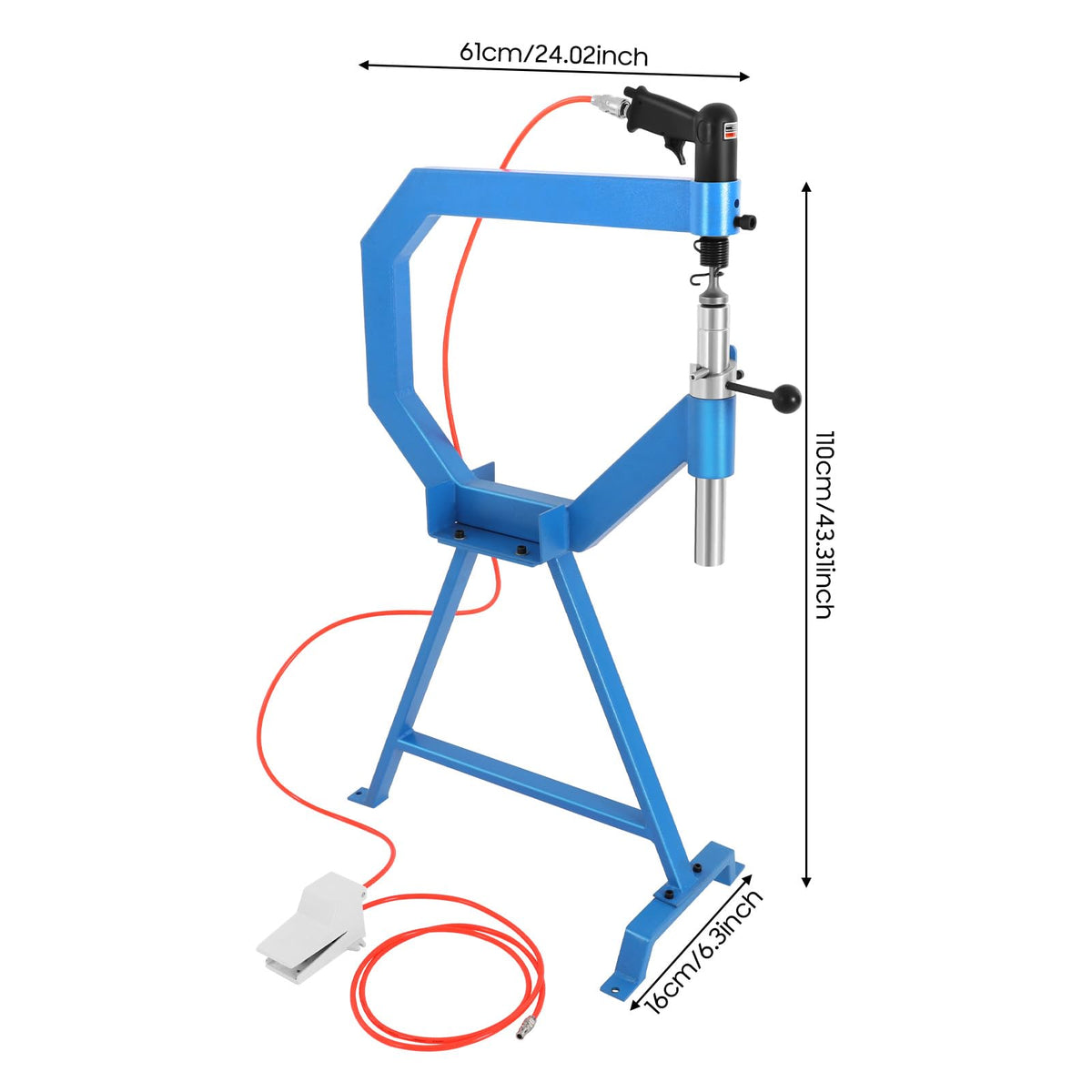Pneumatic Planishing Hammer Metal Shrinker Stretcher with Stand & Pedal M80877