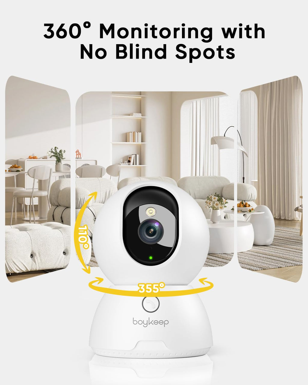 2K Indoor Security Camera 2-Pack with Night Vision L5397