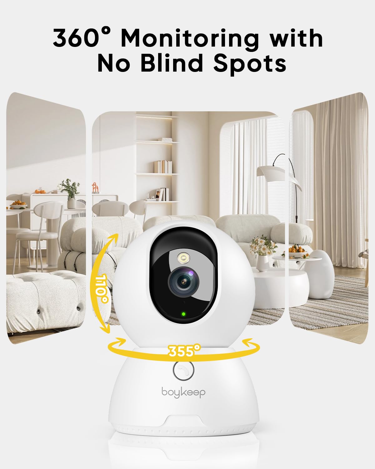 2K Indoor Security Camera 2-Pack with Night Vision L5397