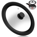 Tempered Glass Universal Lid with Silicone Rim for 10" - 12" Cookware G8970