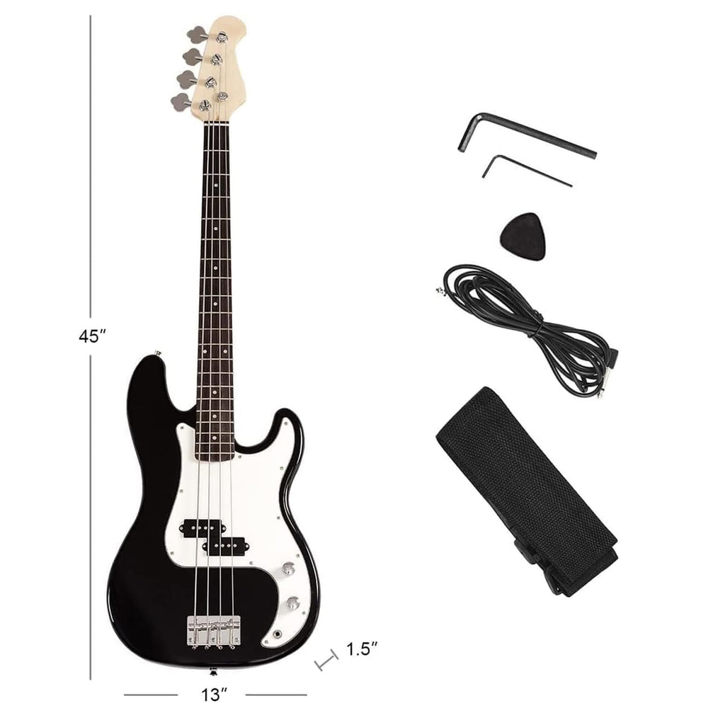 Full Size 4 String Electric Bass Guitar with Bag O3064