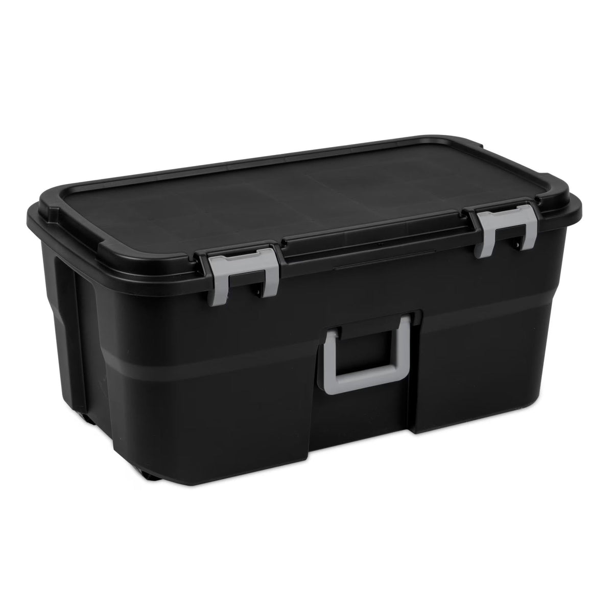 22 Gallon Black Wheeled Plastic Storage Trunk N385687