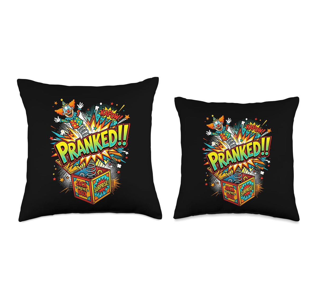 Comic Clown Pop Art Throw Pillow T651