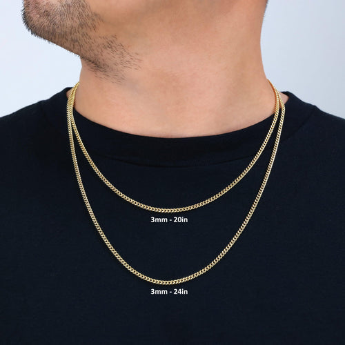 14k Yellow Gold Cuban Chain Necklace R1153