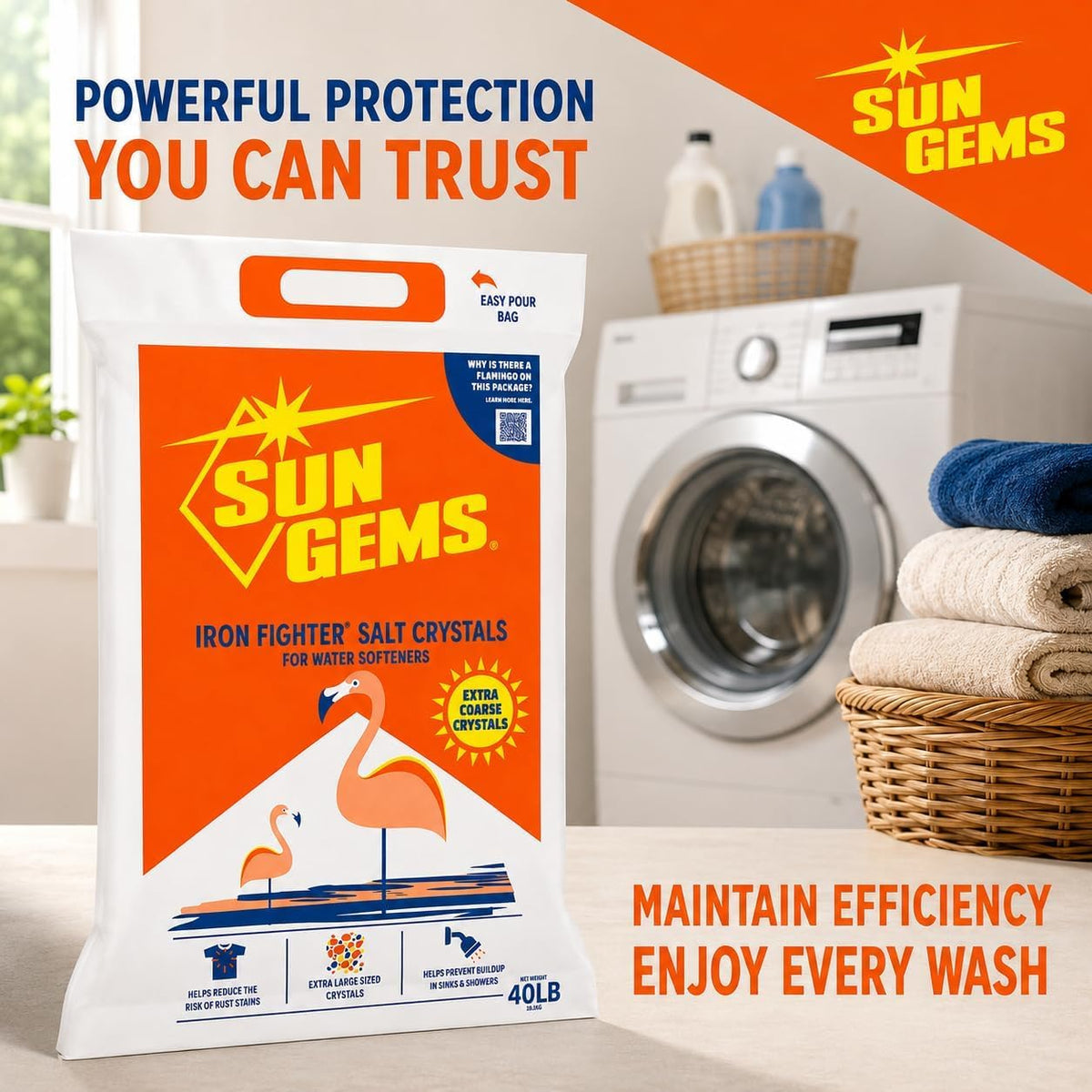 40 lb Extra Coarse Water Softener Salt Crystals W1411