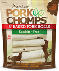 Pork Skin Dog Chews, 8in Rolls, 18ct W170