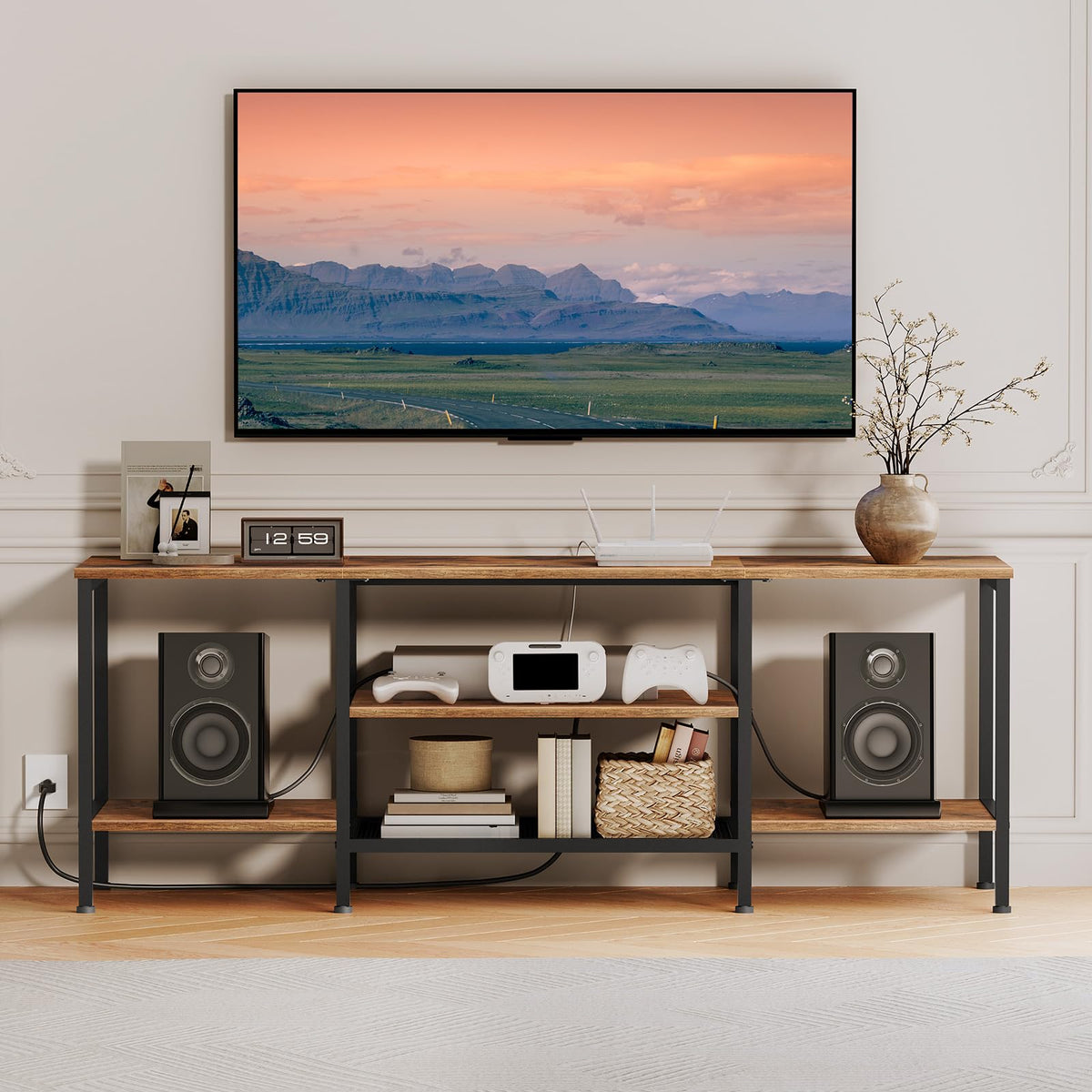 TV Stand with Power Outlets to 65 Inches U891