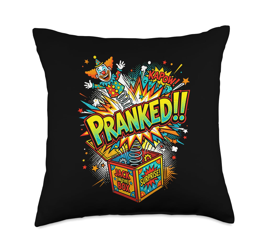 Comic Clown Pop Art Throw Pillow T651