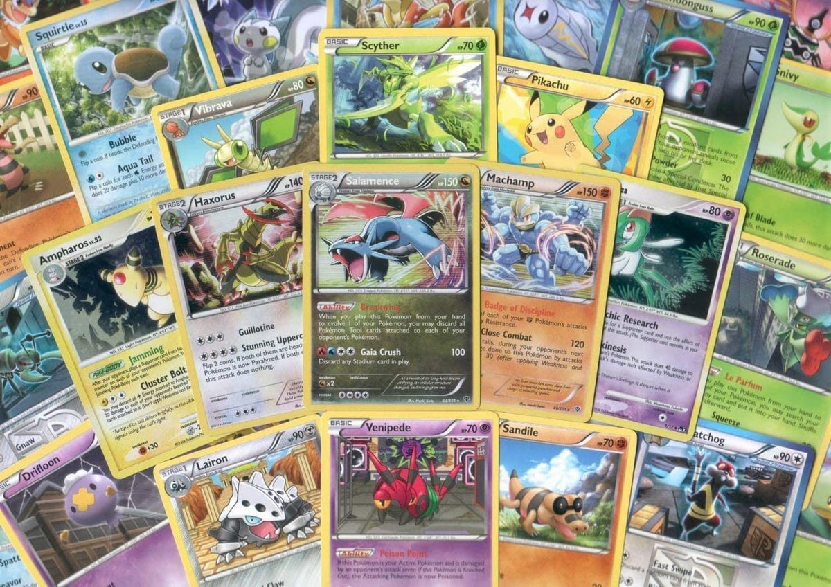 150 Assorted Pokemon Card Lot with Foils V64583