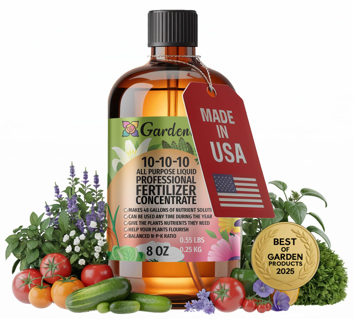 10-10-10 All Purpose Liquid Plant Food Fertilizer Concentrate 8 OZ X30973